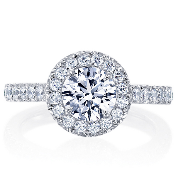 Platinum Classic 4-Prong Solitaire Engagement Ring 1.50ct Round Diamon –  NAGI