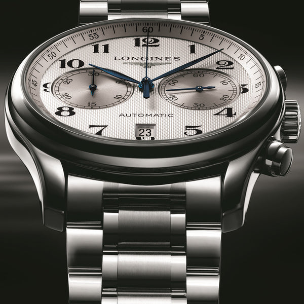 Longines Master 40MM Automatic Chronograph Silver Dial Stainless