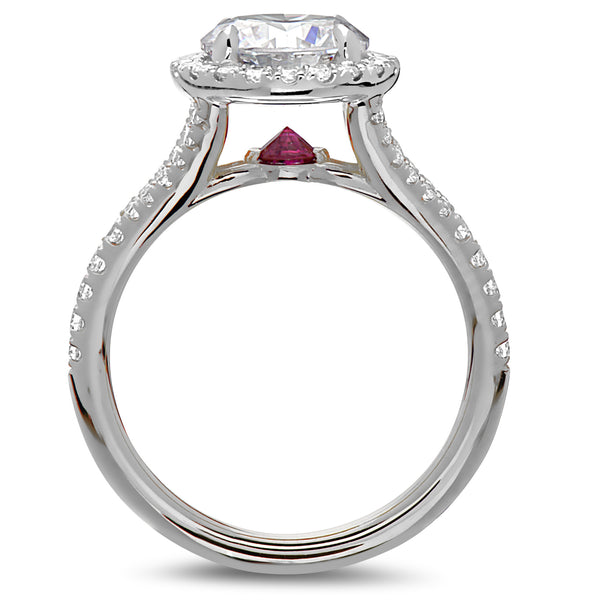 Platinum Classic 4-Prong Solitaire Engagement Ring 1.50ct Round Diamon –  NAGI