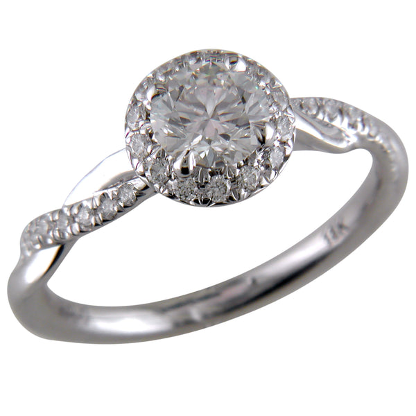 Platinum Classic 4-Prong Solitaire Engagement Ring 1.50ct Round Diamon –  NAGI