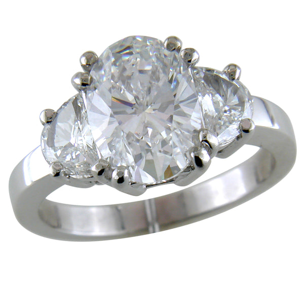 Platinum Classic 4-Prong Solitaire Engagement Ring 1.50ct Round Diamon –  NAGI