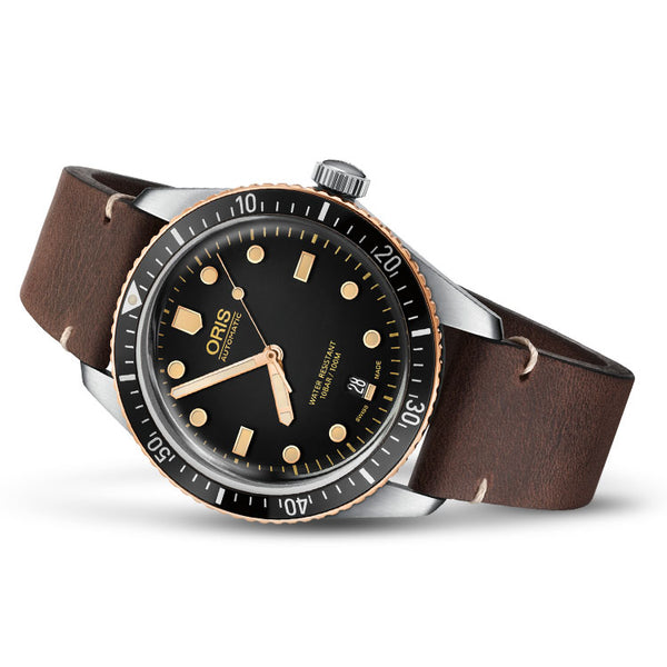 Oris leather watch hotsell