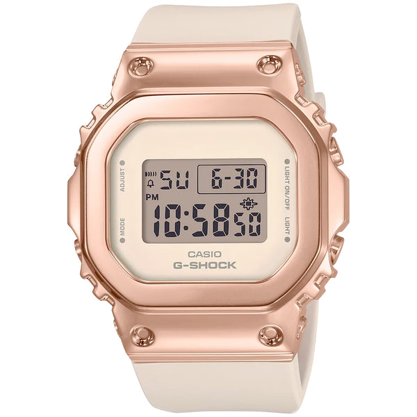 Casio G-Shock GMS Rose Gold Stainless Steel Womens Watch GMS5600PG