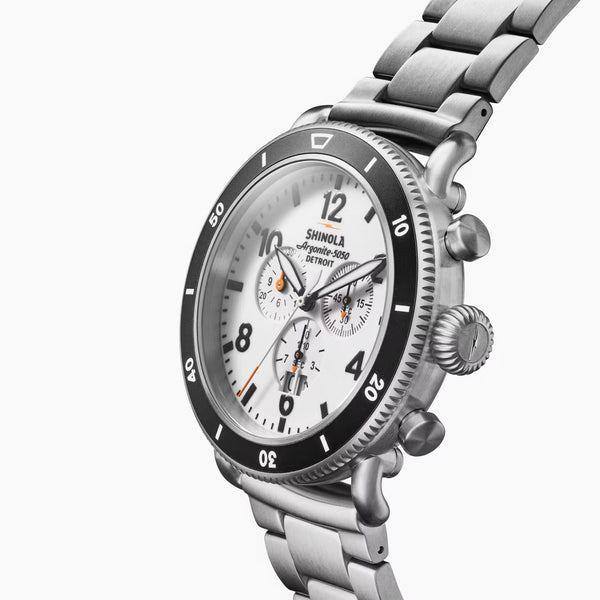 Shinola Titanium White Hurricane Runwell Sport Chronograph 48mm