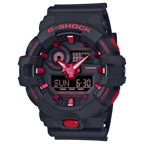 Black and red 2024 g shock watch