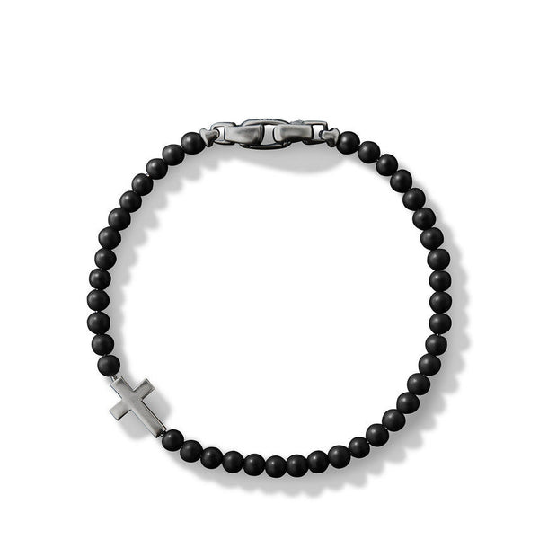 David Yurman Men's Spiritual Beads Bracelet with Black Onyx - 8.5 Inches