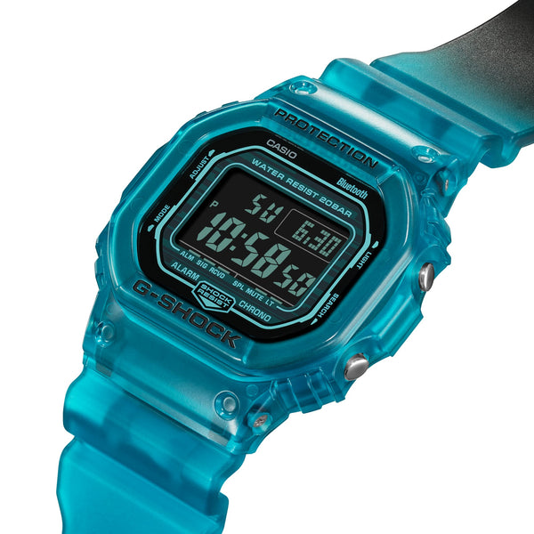 CASIO G SHOCK DWB5600G 2 Bluetooth Clear Jelly Aqua Blue Digital Watch