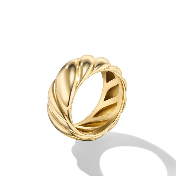 David Yurman Cable Loop Ring with 18K Gold, Size 7