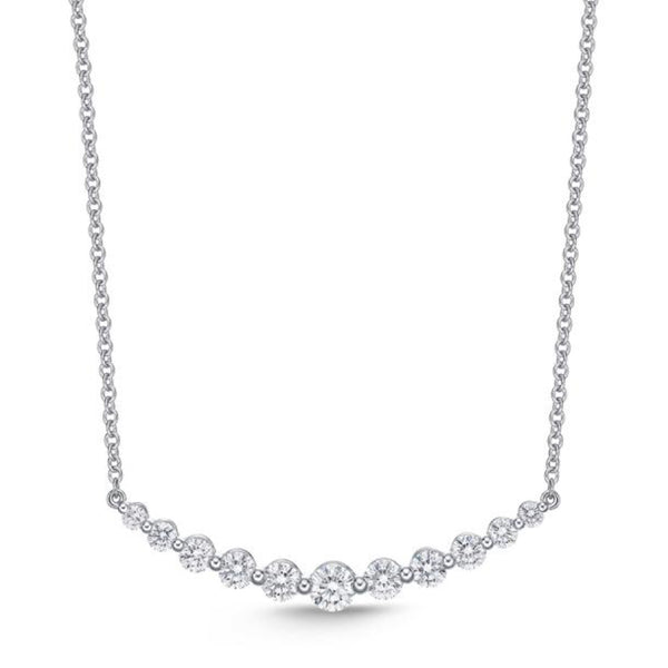 Memoire 18k White Gold Smile Diamond Necklace – NAGI