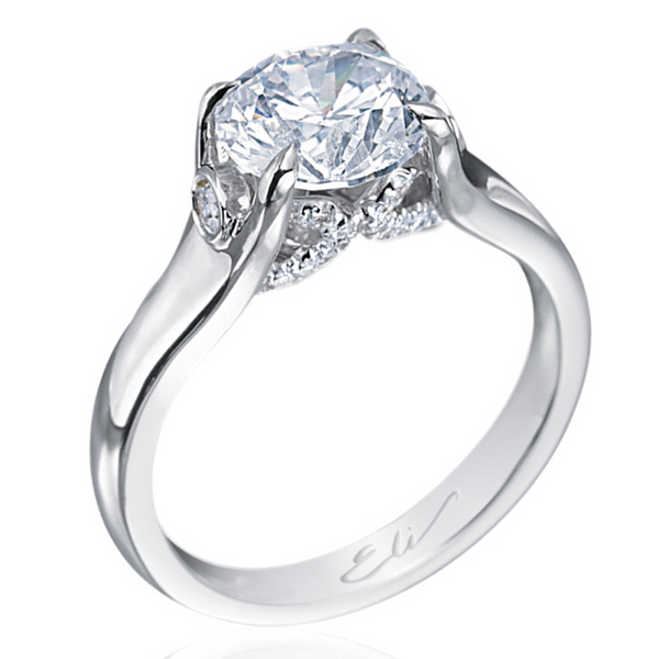 Platinum Classic 4-Prong Solitaire Engagement Ring 1.50ct Round Diamon –  NAGI