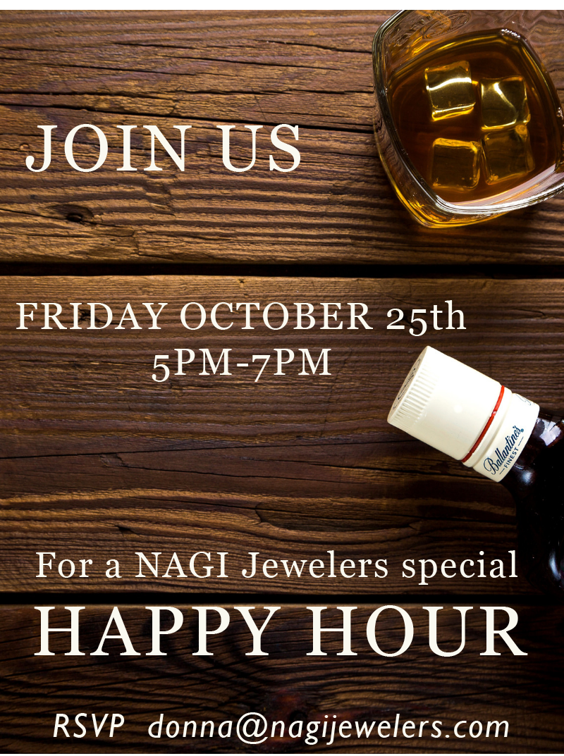 Happy Hour: Friday Oct. 25th 2019, 5-7PM