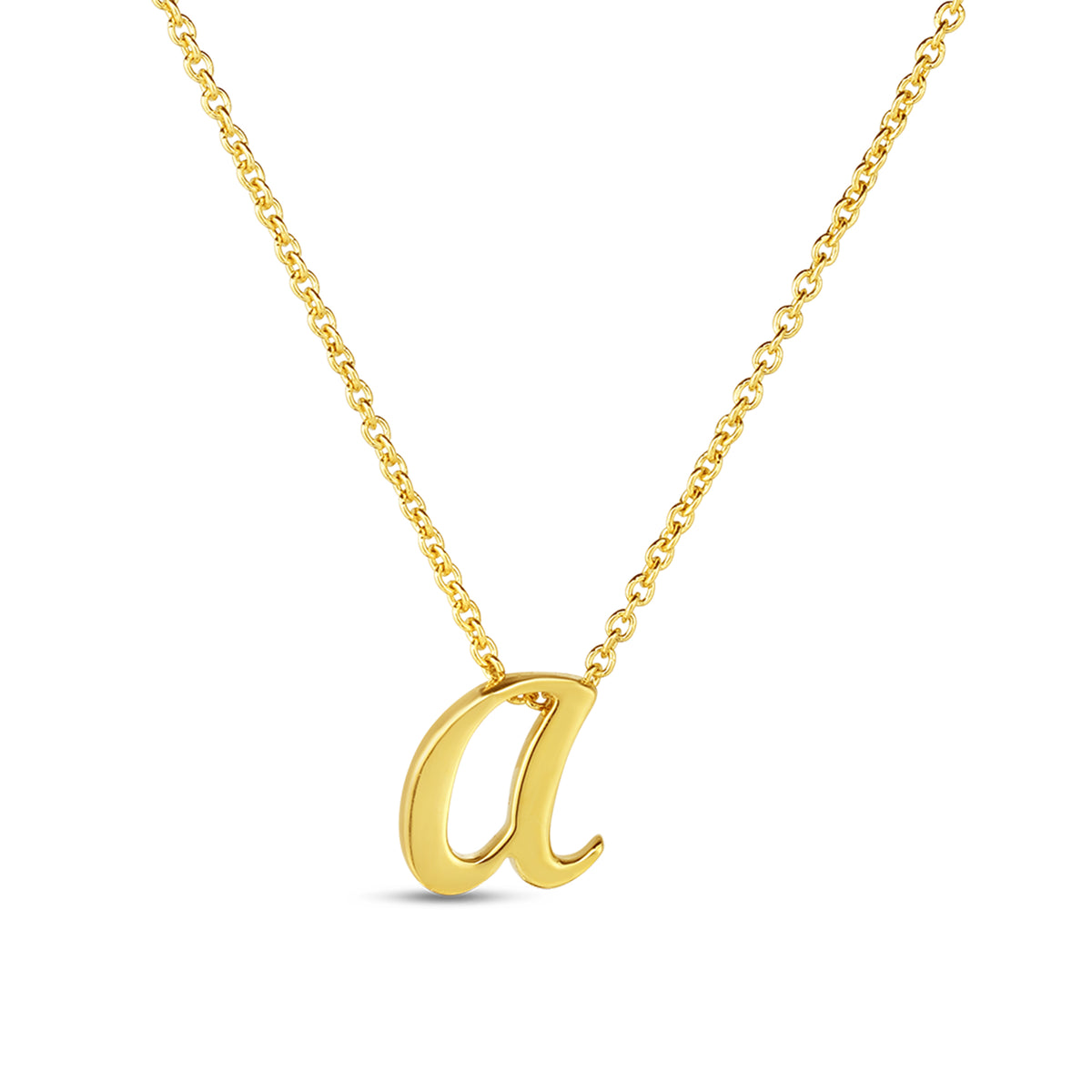 Roberto Coin 18K Yellow Gold Tiny Treasures Initial A Necklace