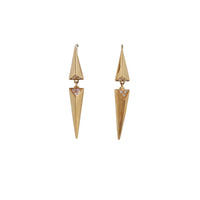 14K Yellow Gold Diamond Drop Earrings