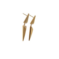 14K Yellow Gold Diamond Drop Earrings