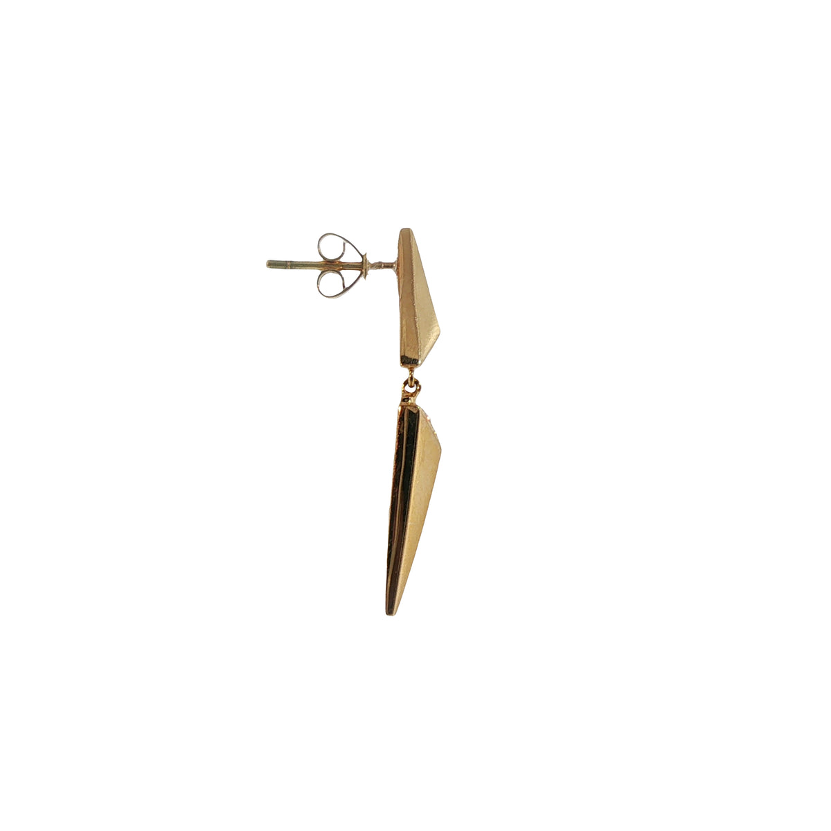 14K Yellow Gold Diamond Drop Earrings