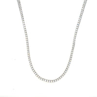 14K White Gold Approx. 8.00 Carats Diamond Tennis Necklace