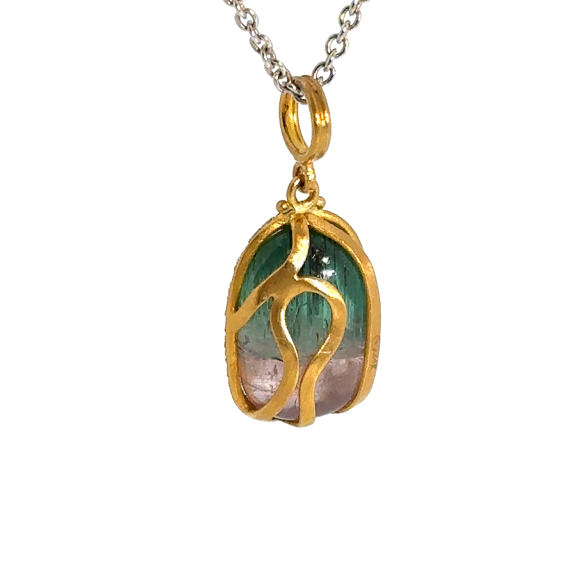 Lika Behar Magenta Bicolor Tourmaline Necklace