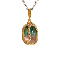 Lika Behar Magenta Bicolor Tourmaline Necklace
