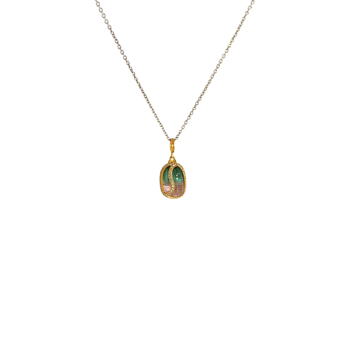 Lika Behar Magenta Bicolor Tourmaline Necklace