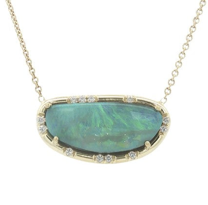 Lauren K. 18K Yellow Gold Turquoise Lapis Aqua Necklace
