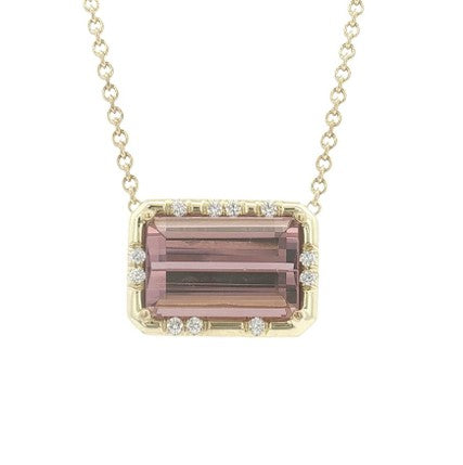 Lauren K. 18K Yellow Gold Mixed Aquamarine Station Necklace