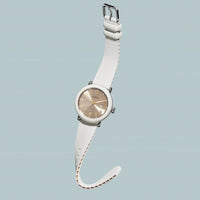 Shinola 41MM Detrola Nude Dial Cream Rubber Strap Watch - NAGI