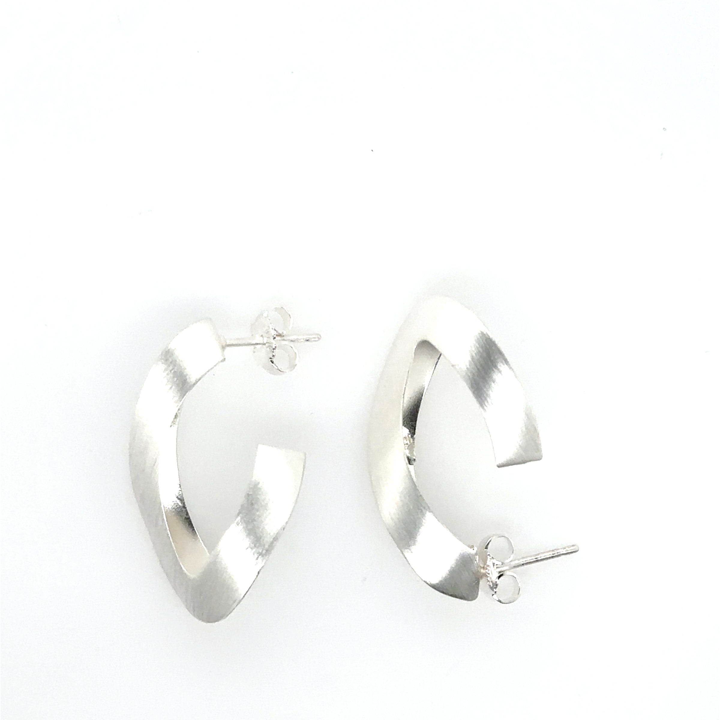 Sterling Silver Open Hoop Earrings