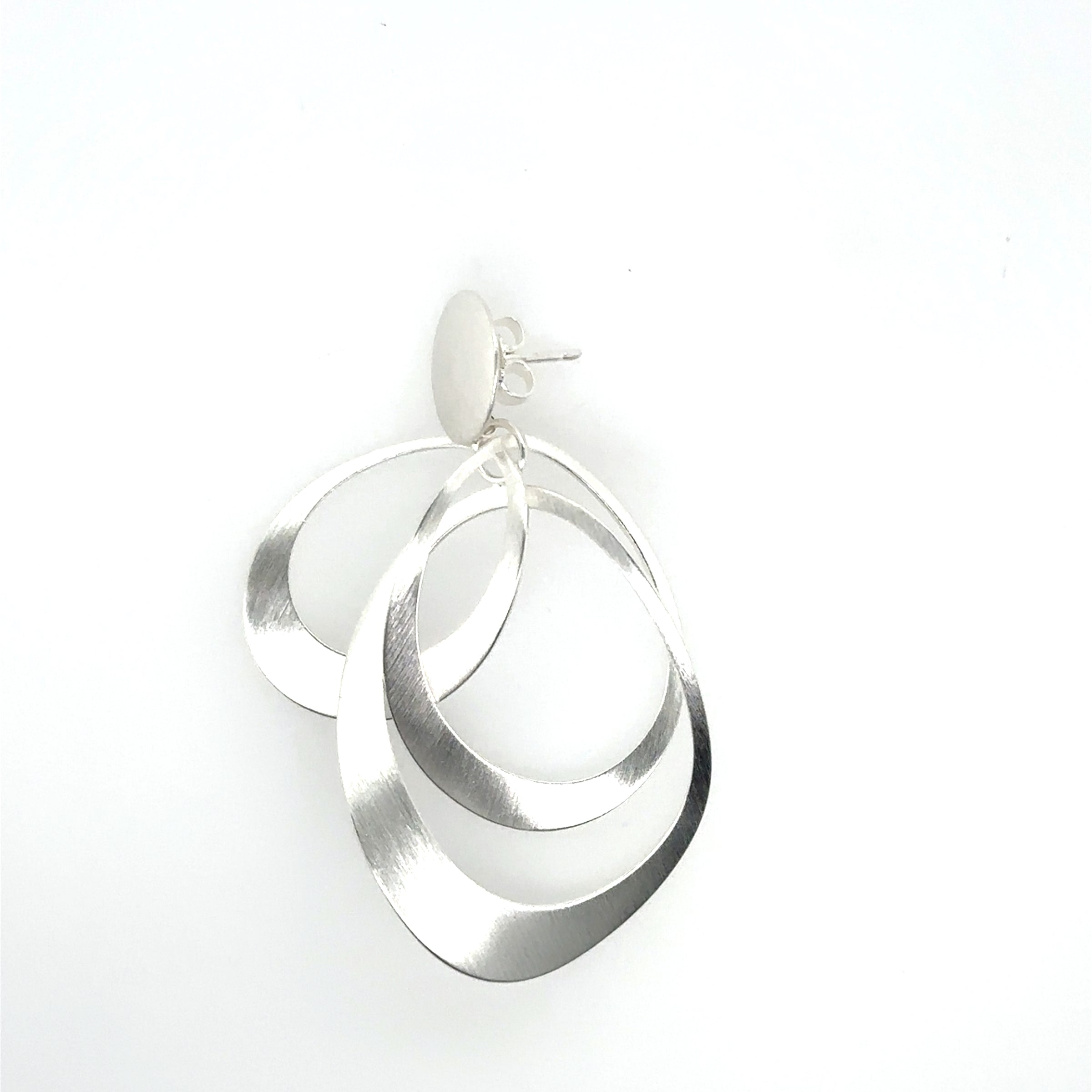 Sterling Silver Twist Dangle Earrings