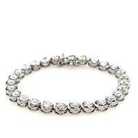 Pre-Owned 18K White Gold Diamond Tennis Bracelet, 6 Carats