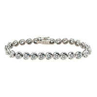 Pre-Owned 18K White Gold Diamond Tennis Bracelet, 6 Carats