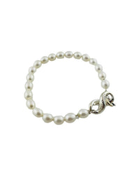 Pre-Owned Tiffany & Co. Sterling Silver Infinity & Pearl Bracelet