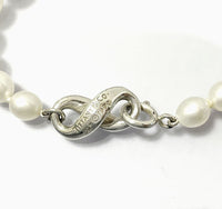 Pre-Owned Tiffany & Co. Sterling Silver Infinity & Pearl Bracelet