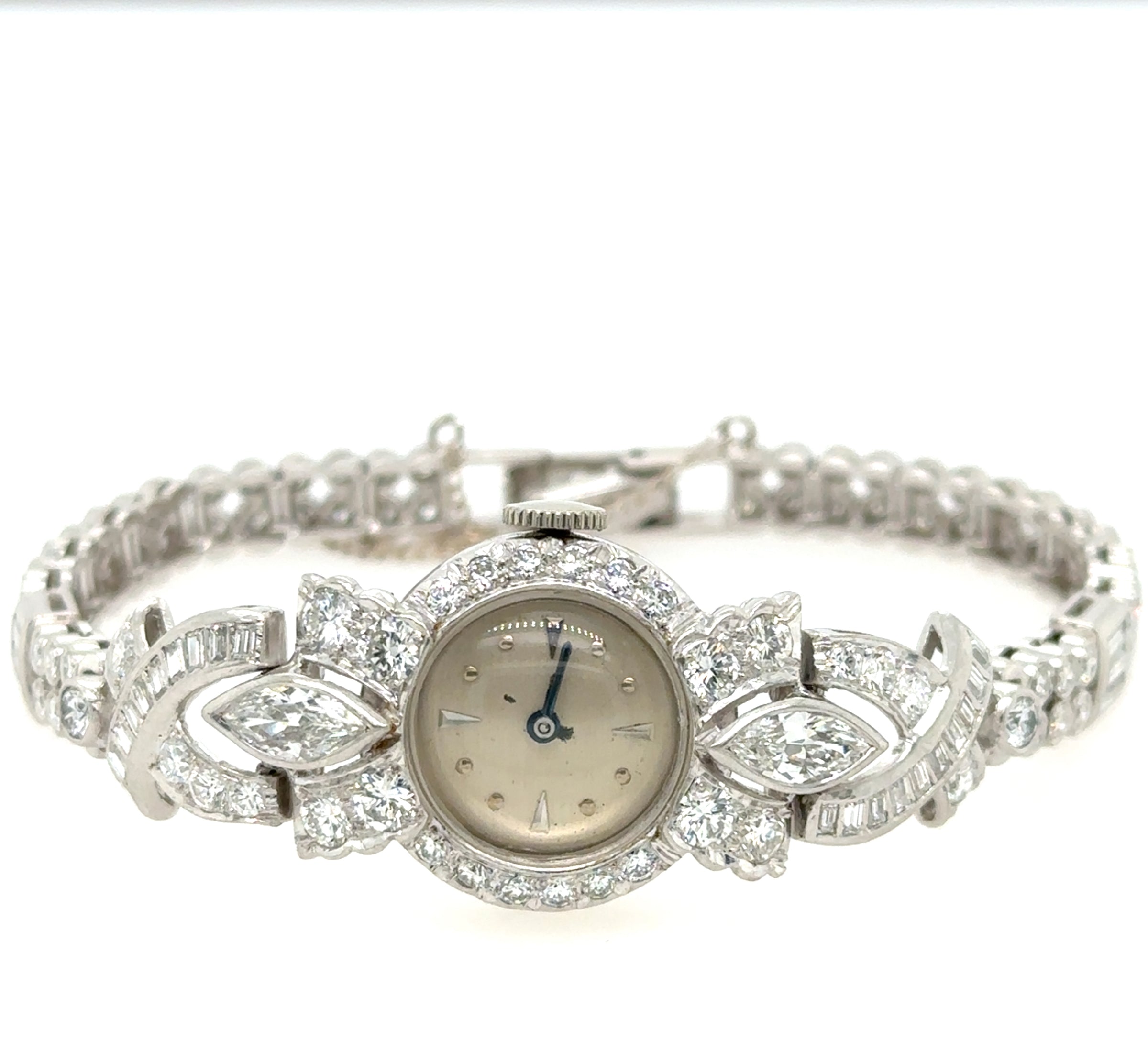 Pre-Owned Hamilton Platinum Diamond Watch