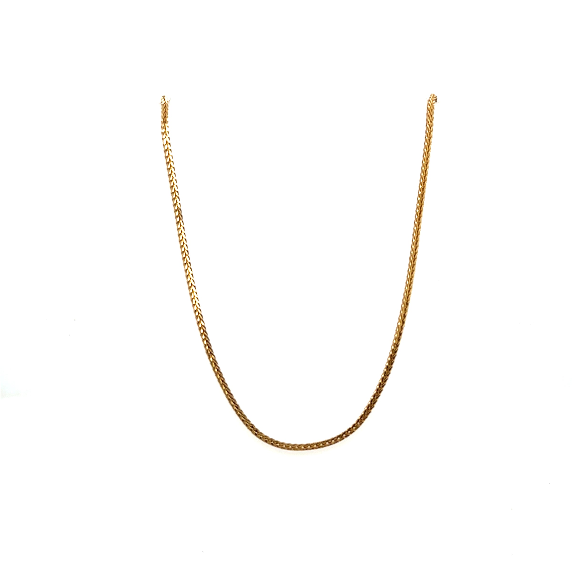 Pre-Owned 18K Yellow Gold Flat Foxtail Chain