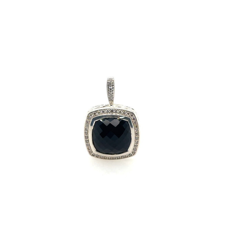 Pre-Owned David Yurman Black Onyx with Diamond Bale Pendant - NAGI