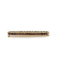 Pre-Owned Tiffany & Co. 18K Yellow Gold Sapphire Diamond Bar Pin