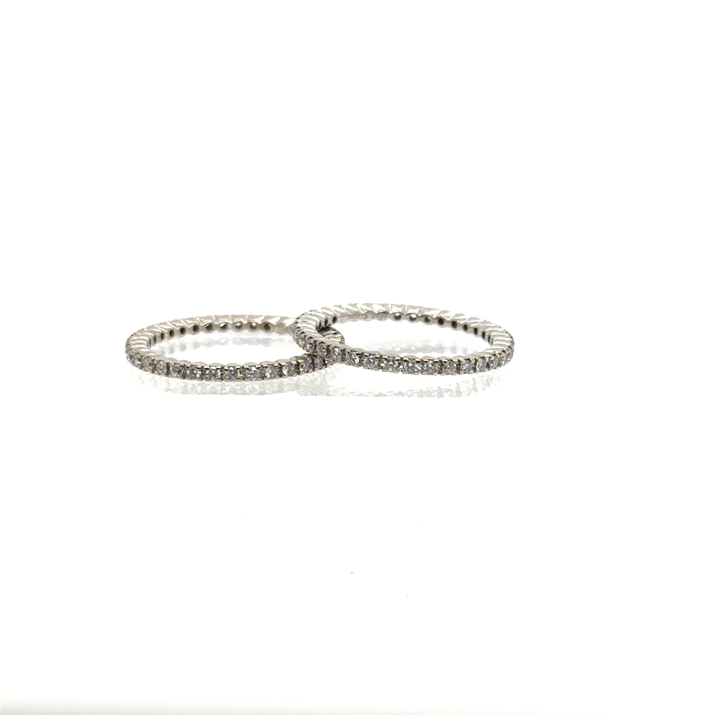 Pre-Owned 18K White Gold Diamond Eternity Band