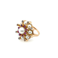 Pre-Owned 14K Yellow Gold Pearl Cluster Ring