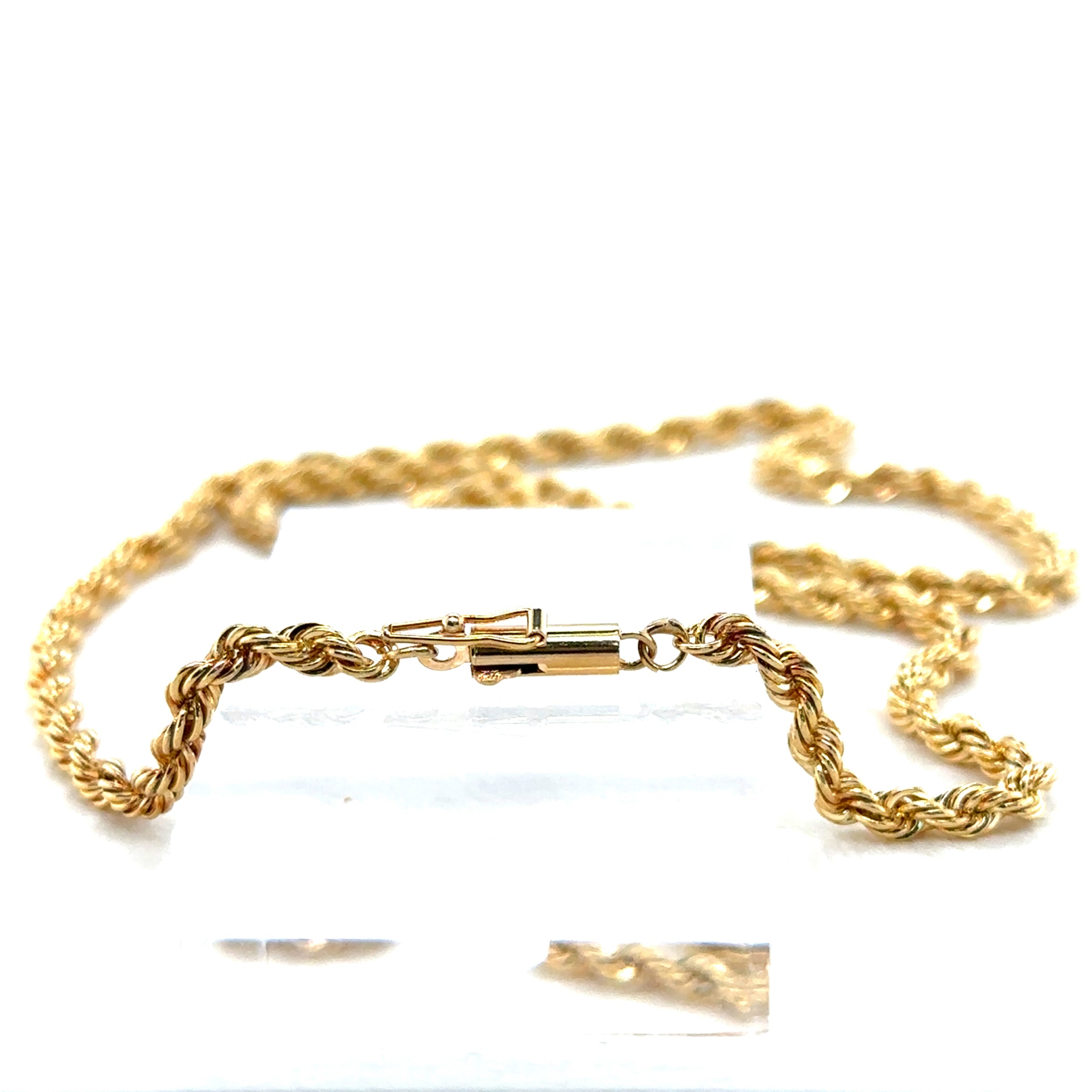 Pre-Owned 14K Yellow Gold Diamond Cut Rope Chain