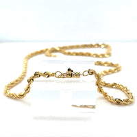 Pre-Owned 14K Yellow Gold Diamond Cut Rope Chain