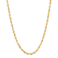 14K Yellow Gold Dual Glitter Rope chain