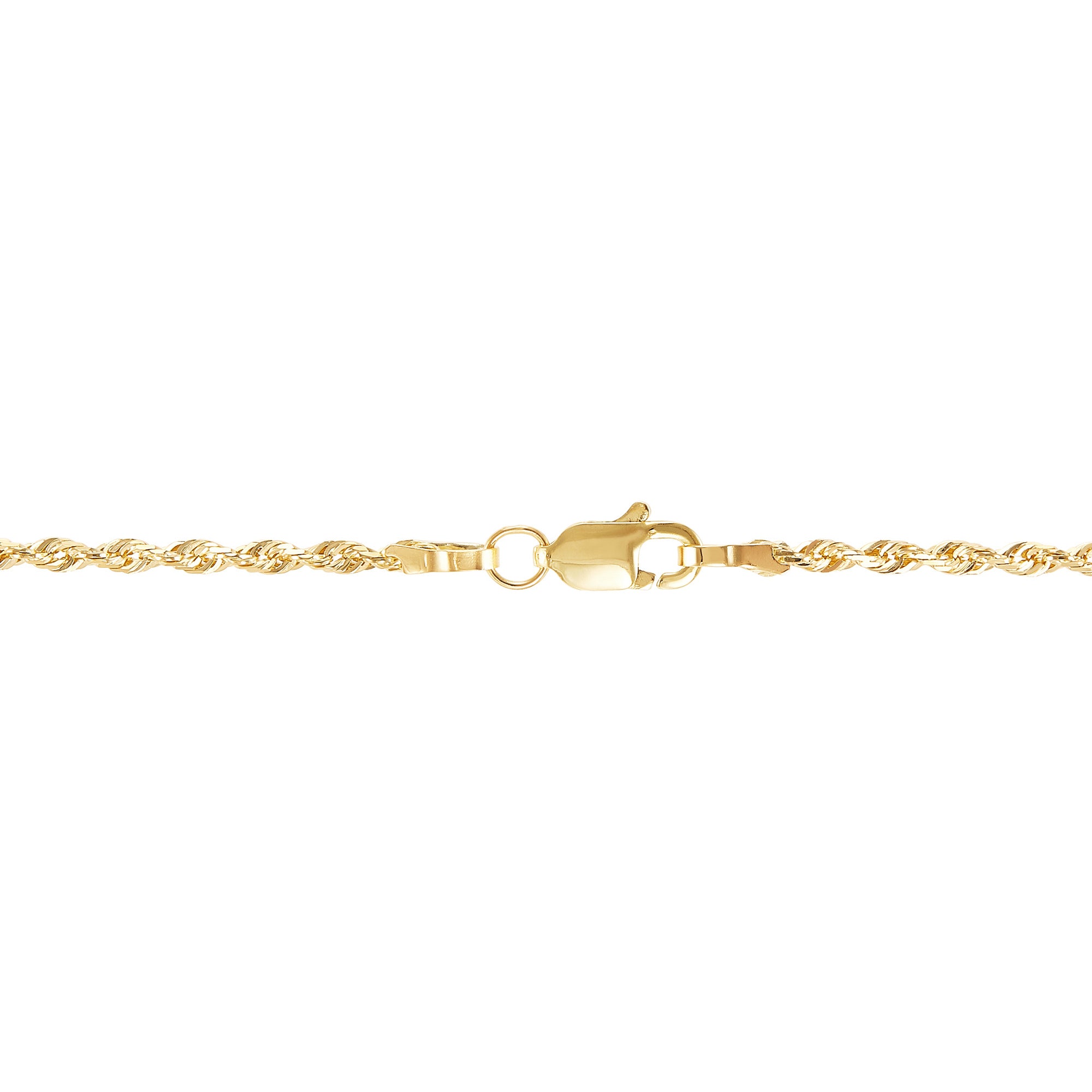 14K Yellow Gold Dual Glitter Rope chain