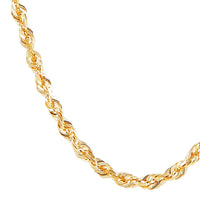 14K Yellow Gold Dual Glitter Rope chain