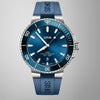 Oris Aquis Date Blue Dial Ceramic Bezel Rubber Watch 01 733 7789 4135-07 4 23 35FC