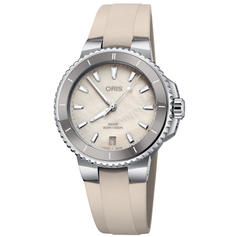 Oris Aquis Date 36.5MM Mother of Pearl Watch - NAGI