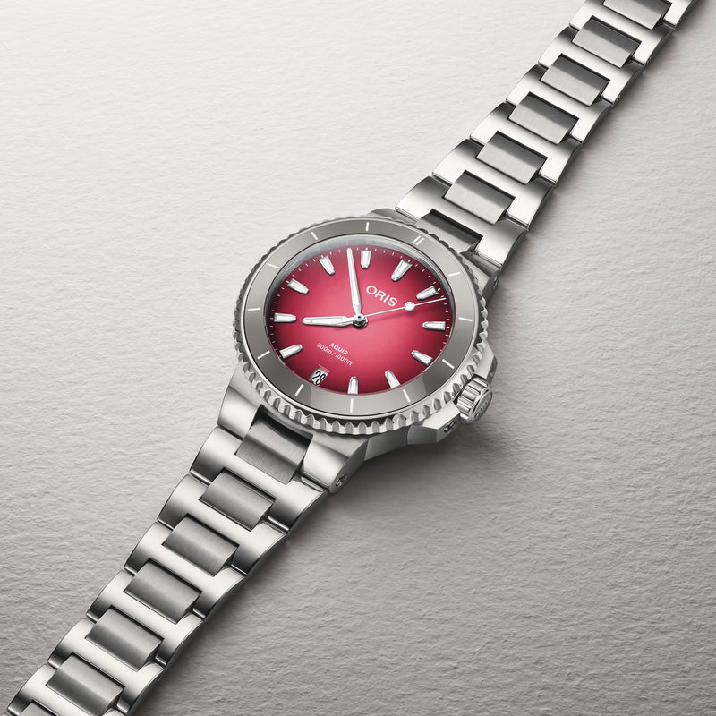 Oris Aquis Date Tasteof Summer 36.50MM Pink Dial Watch