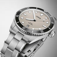 Oris Divers Date 39MM Beige Dial Watch