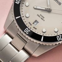 Oris Divers Date 39MM Beige Dial Watch