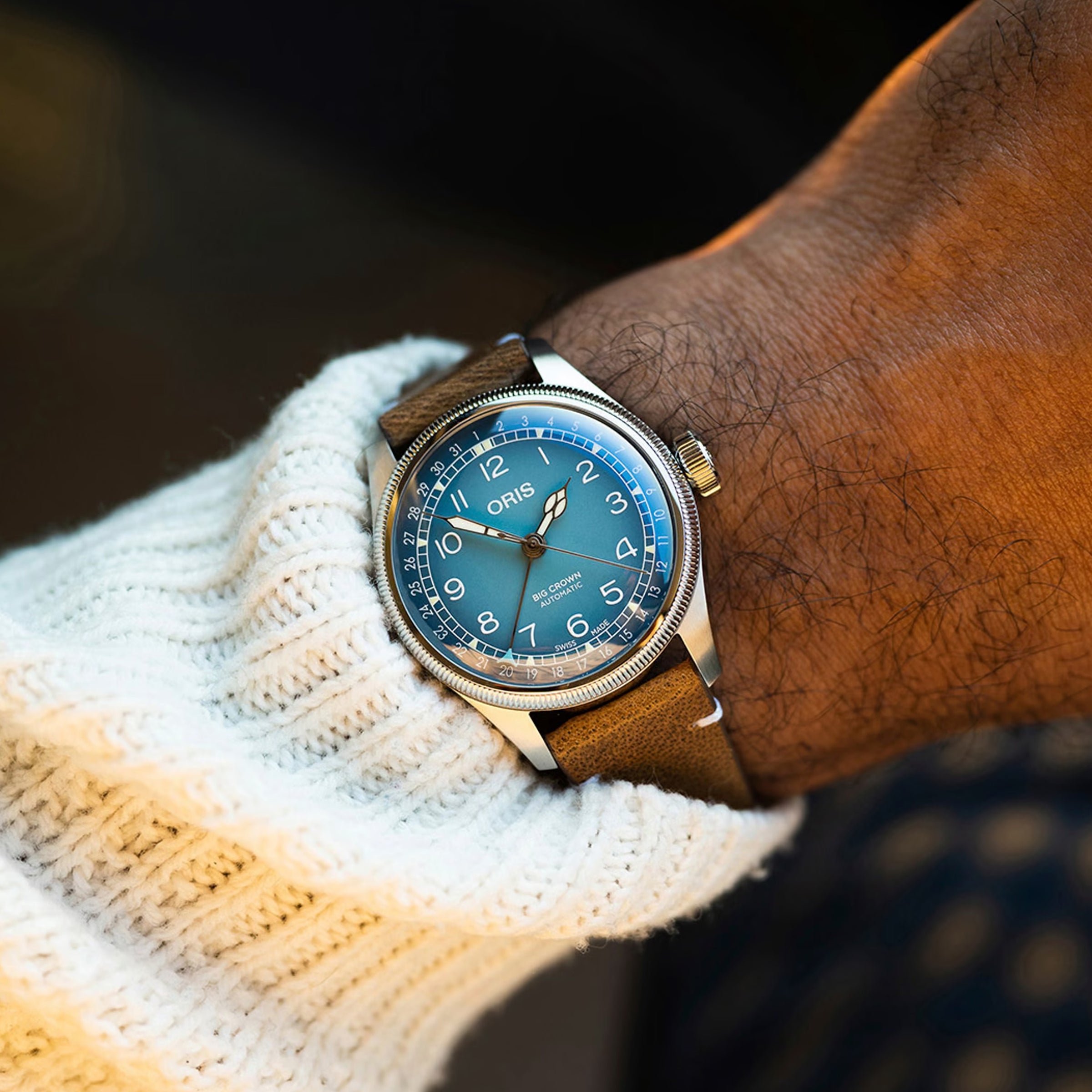 Oris Big Crown X Cervo Volante 38MM Blue Dial Watch