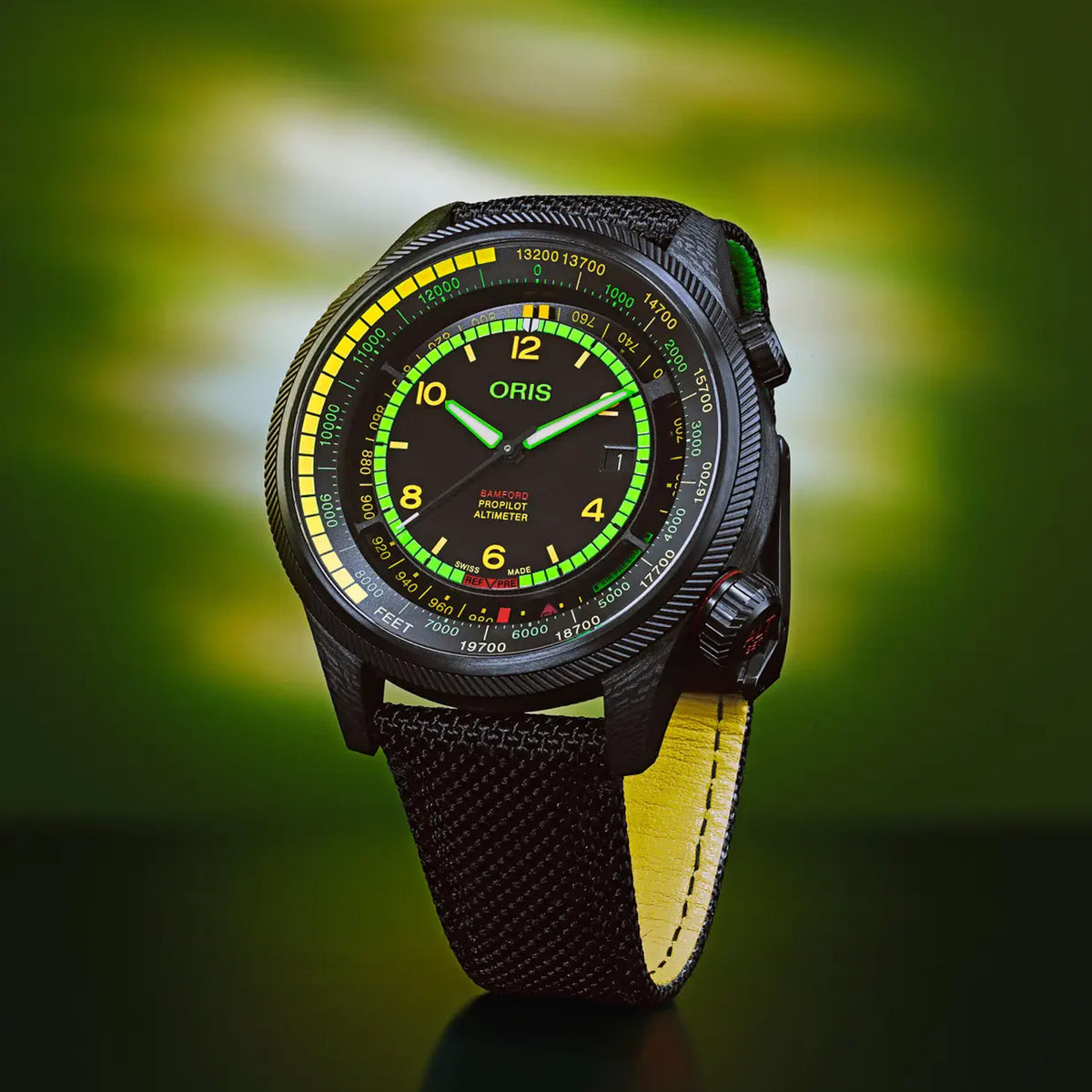 Oris 47mm Altimeter Bamford X BWD Limited Edition Carbon Fiber Watch Limited